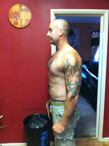 Tanned arms and white tits! What a look!